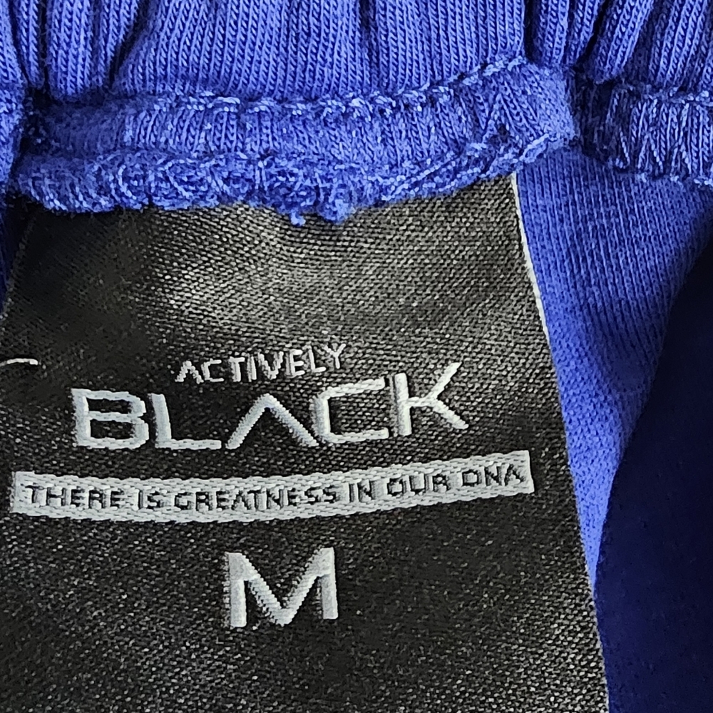 Mens Actively Black Athleisure Shorts Royal Blue Size M New With Tag - Picture 14 of 15